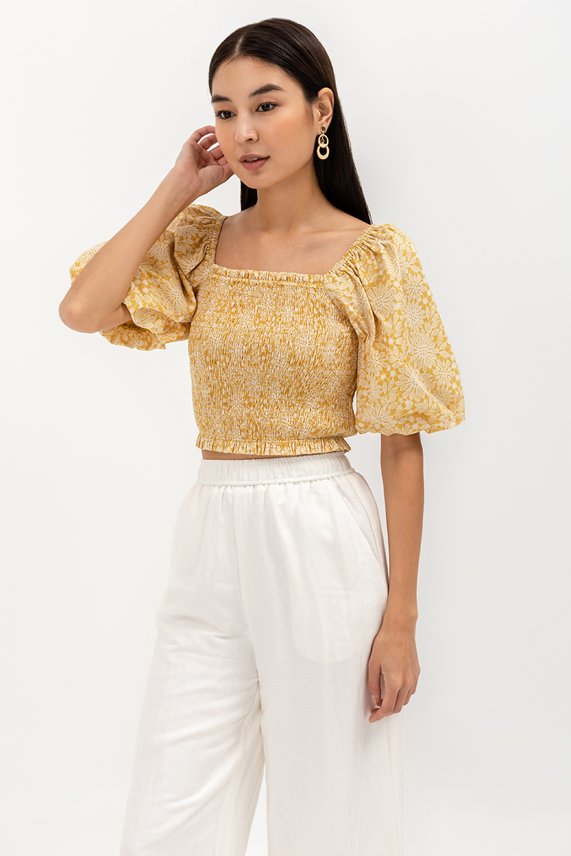 Marisol Smocked Puff Sleeve Top