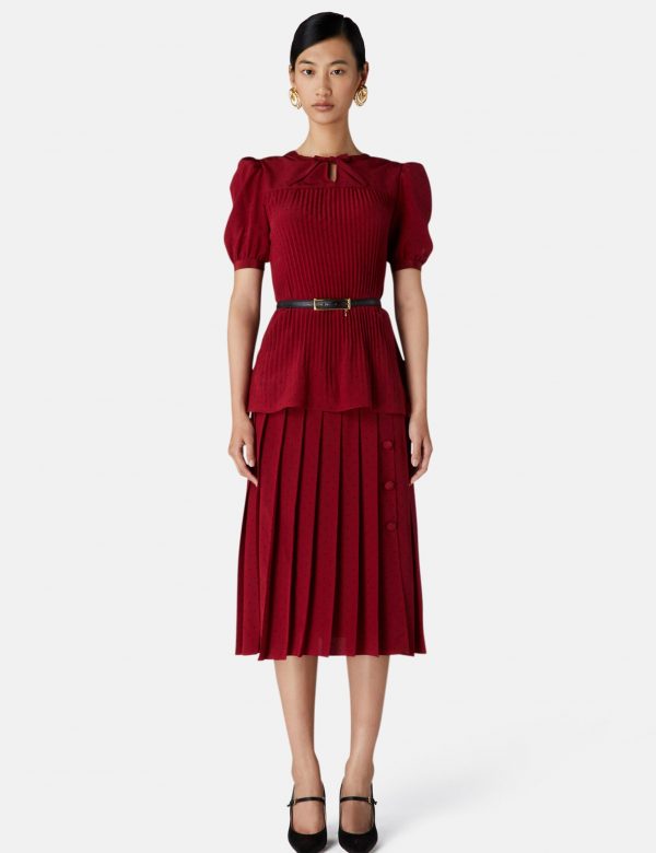 Luna Silk Puff Sleeve Dress